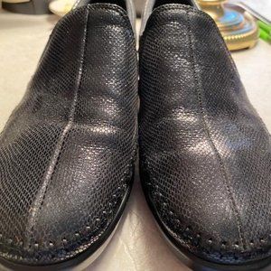 SAS Leather Loafer Wedge 9.5 Medium BLACK